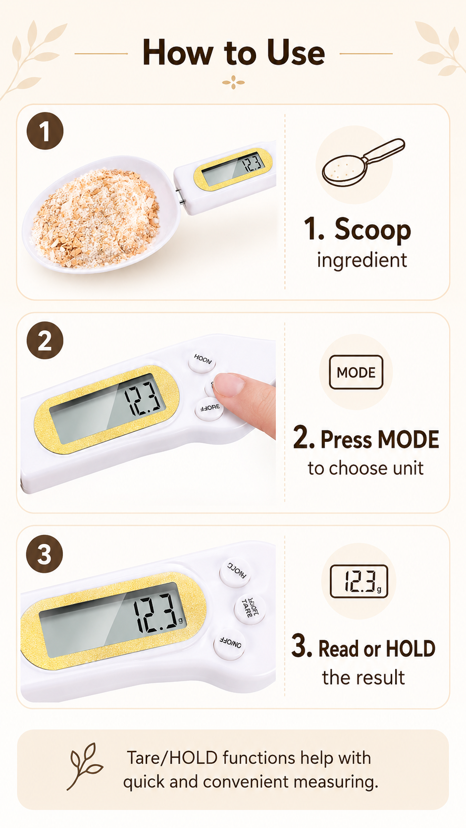 Digital spoon Scale